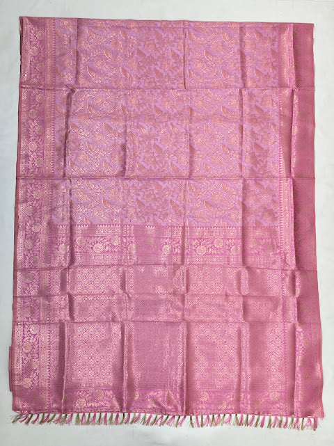Beautiful Pink Color Art Silk Saree With Contrast Pallu For Women In USA
