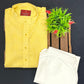 Yellow Color Cotton Kurta With Pajama Set In USA