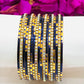  Blue Color Stone Designed Metal Bangles Near Me