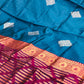 Amazing Teal Blue Color Soft Silk Saree With Fancy Pallu For Women