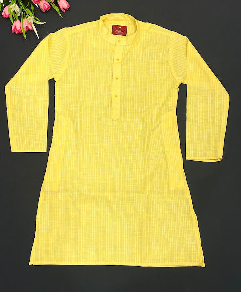 Yellow Color Kurta With Pajama Set In Suncity
