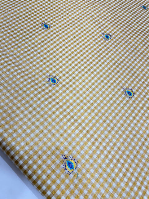 Wonderful Kerala Cotton Peacock Embroidery Work In Chandler