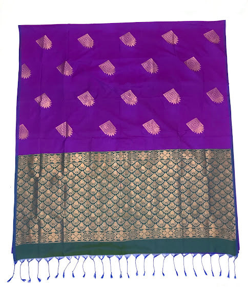 Lavender Colored Soft Silk Saree In Phoenix