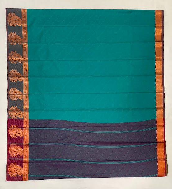 Green Color Art Silk With Zari Work Saree In Suncity