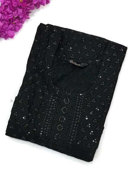 Elegant black Colored Kurti For Women In Near Me