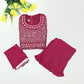 Maroon Color Georgette Palazzo Suits With Zari And Sequins Stone Work Near Me