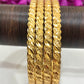 Alluring Gold Plated Designer Work Bangles Set