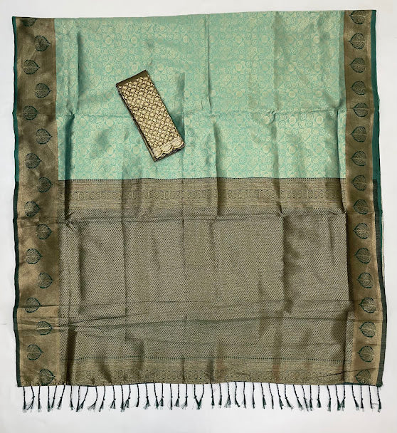 Green Color Art Silk With Zari Work Saree In Tucson