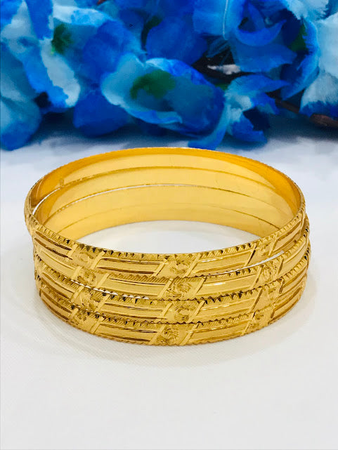 Nice Looking Gold Color Designer Bangles With Gold Plated For Women