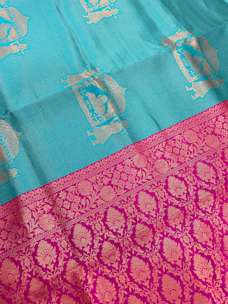 Stunning Green Color Art Silk Saree For Women In Mesa