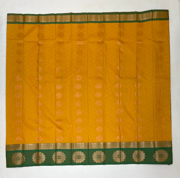 Elegant Yellow Color Art Silk With Zari Work Saree In Yuma