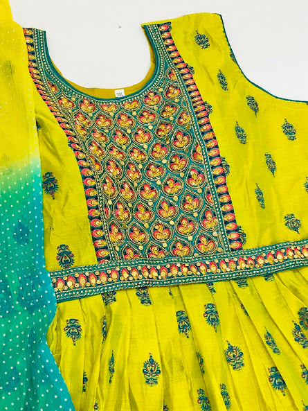 Embroidery Work With Silk Cotton Kurti With Dupatta In Tucson