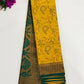 Lovely Yellow Color Art Silk Saree With Mango Design And Contrast Rich Pallu