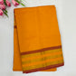 Wondlerful Yellow Color Zari Work Border With Cotton Saree For Women