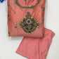 Lovely Pink Colored Embroidery Work With Silk Cotton Kurti Suit In Near Me