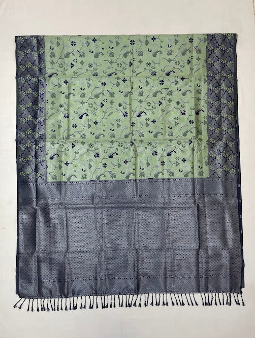 Pista Green Color Art Silk Saree In USA