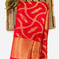 Red Colored Raw Silk Saree in USA