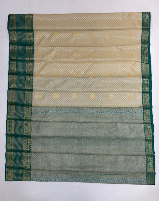 Beautiful Sandal Color Soft Silk With Zari Work Saree For Women In USA