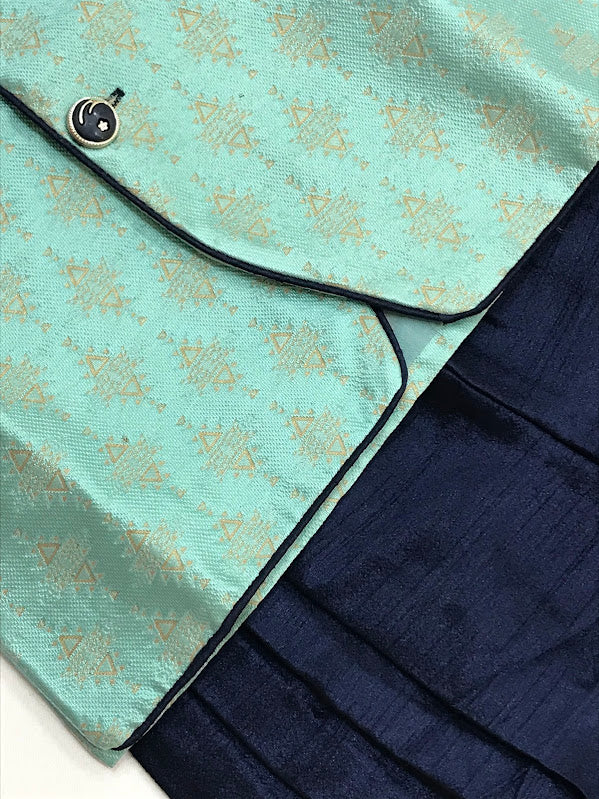 Sea Blue Color Sherwani In Surprise