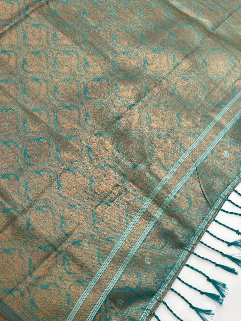 Pastel Color Tissue Silk With Zari Work Saree In Tempe
