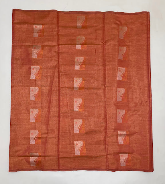 Stunning Pastel Color Tissue Silk With Zari Work Saree In Mesa