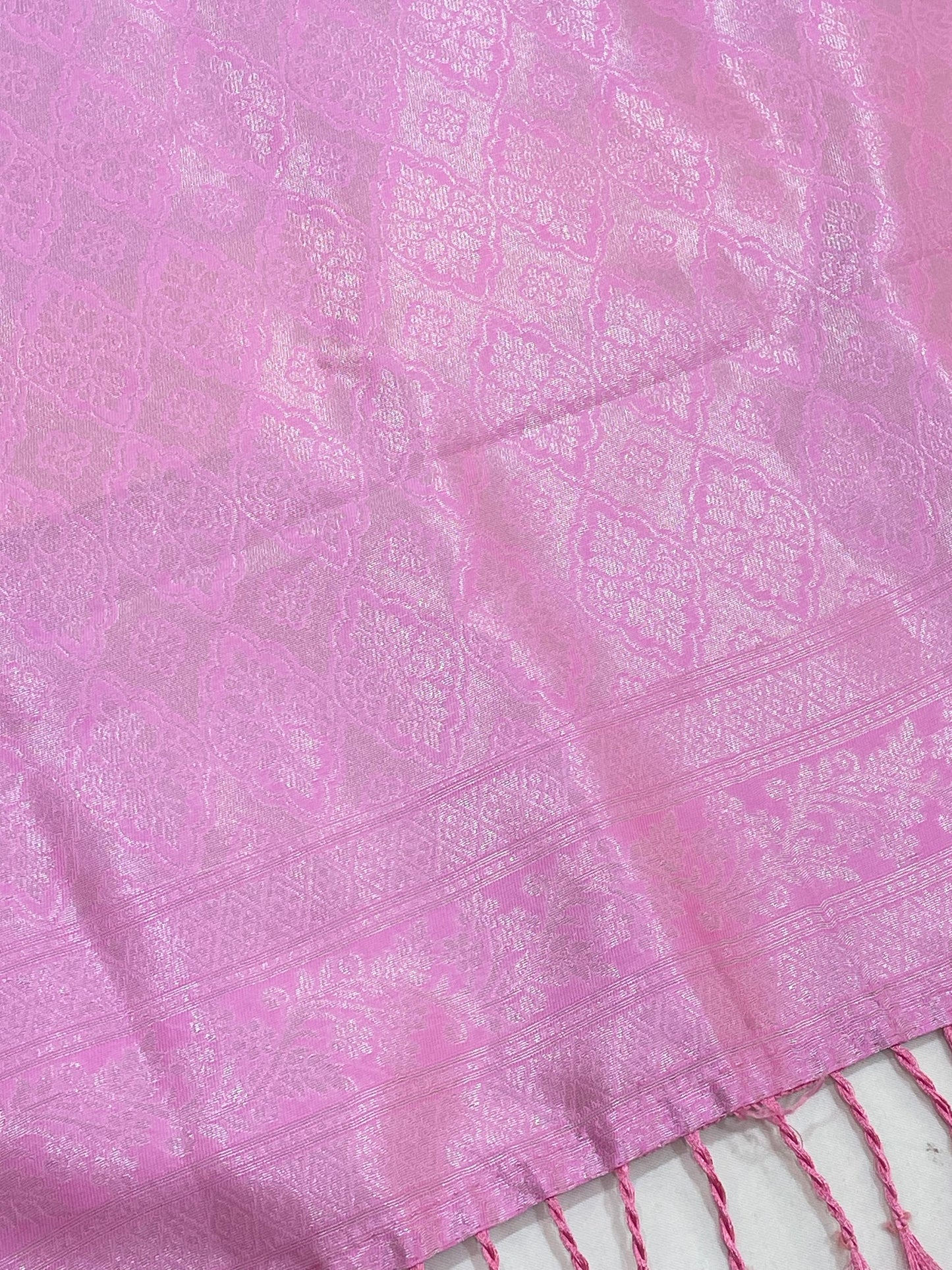 Peach Color Art Silk With Zari Work Saree In Yuma