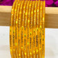 Alluring Yellow Color Party Wear Glass bangles For Women