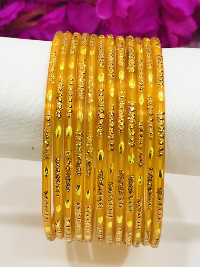 Yellow Color Party Wear Glass bangles Near Me