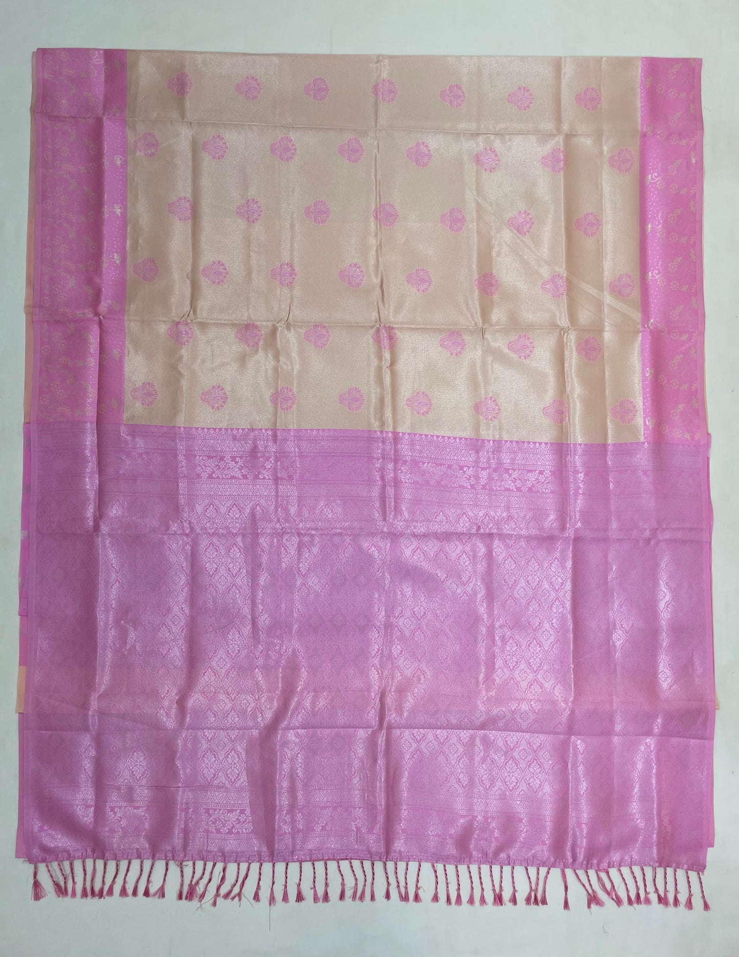 Peach Color Art Silk With Zari Work Saree In USA 