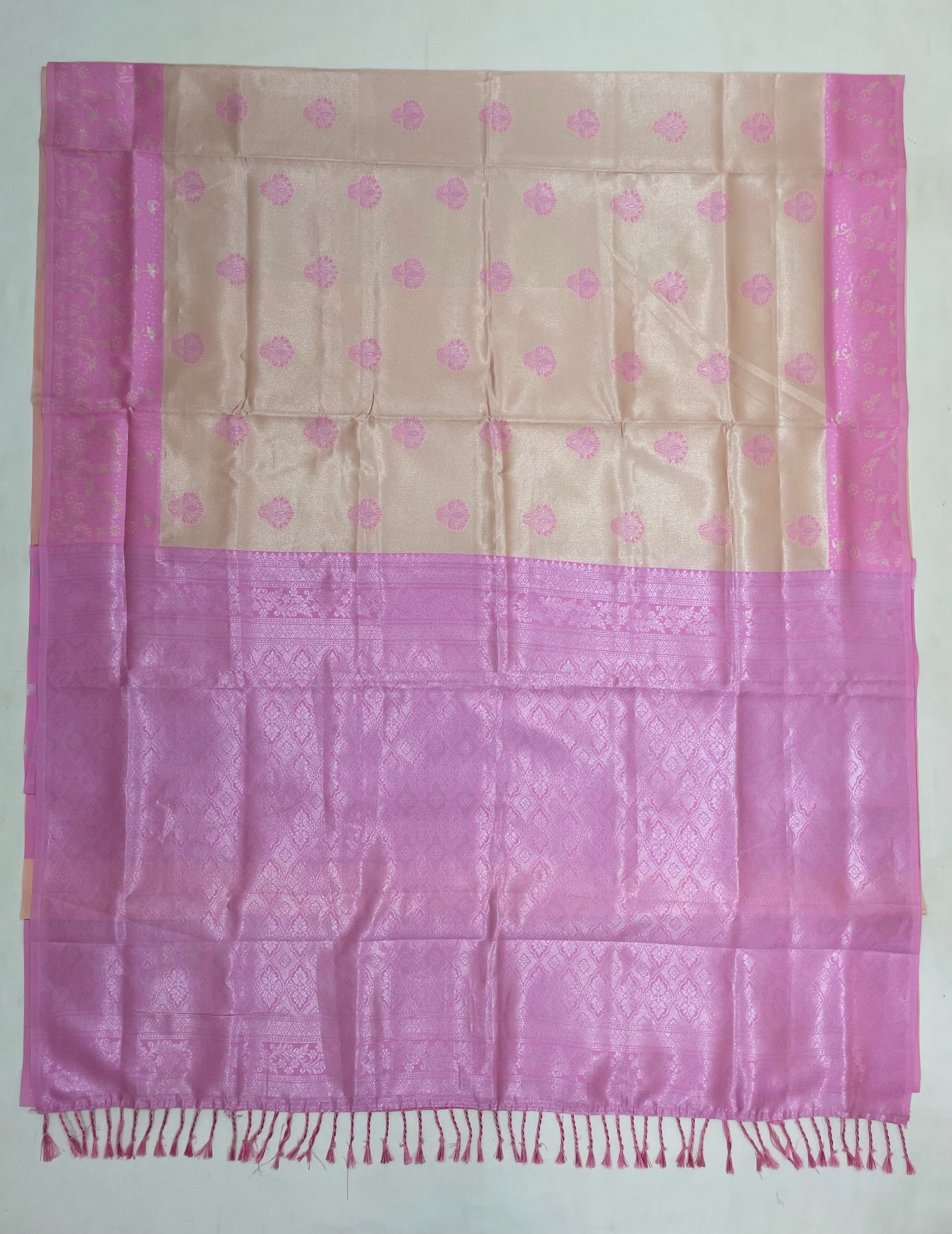 Peach Color Art Silk With Zari Work Saree In USA 