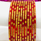 Red Color Glass Bangles With New Design Near Me