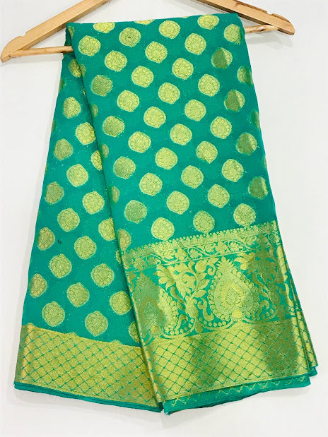 Green Color Designer Georgette Saree With Butta Motifs  in Sun City