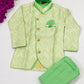 Appealing Green Color Boys Kurta With Pajama Set