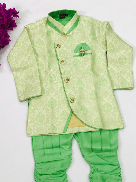 Appealing Green Color Boys Kurta With Pajama Set In Phoenix 