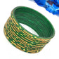 Gorgeous Green Color New Design Glass Bangles For Women