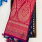 Appealing Blue color Soft Silk saree With Butta Motifs And Fancy Tassels With Contrast Rich pallu Near Me