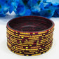 Attractive Maroon Color Party Wear Glass Bangles For Women