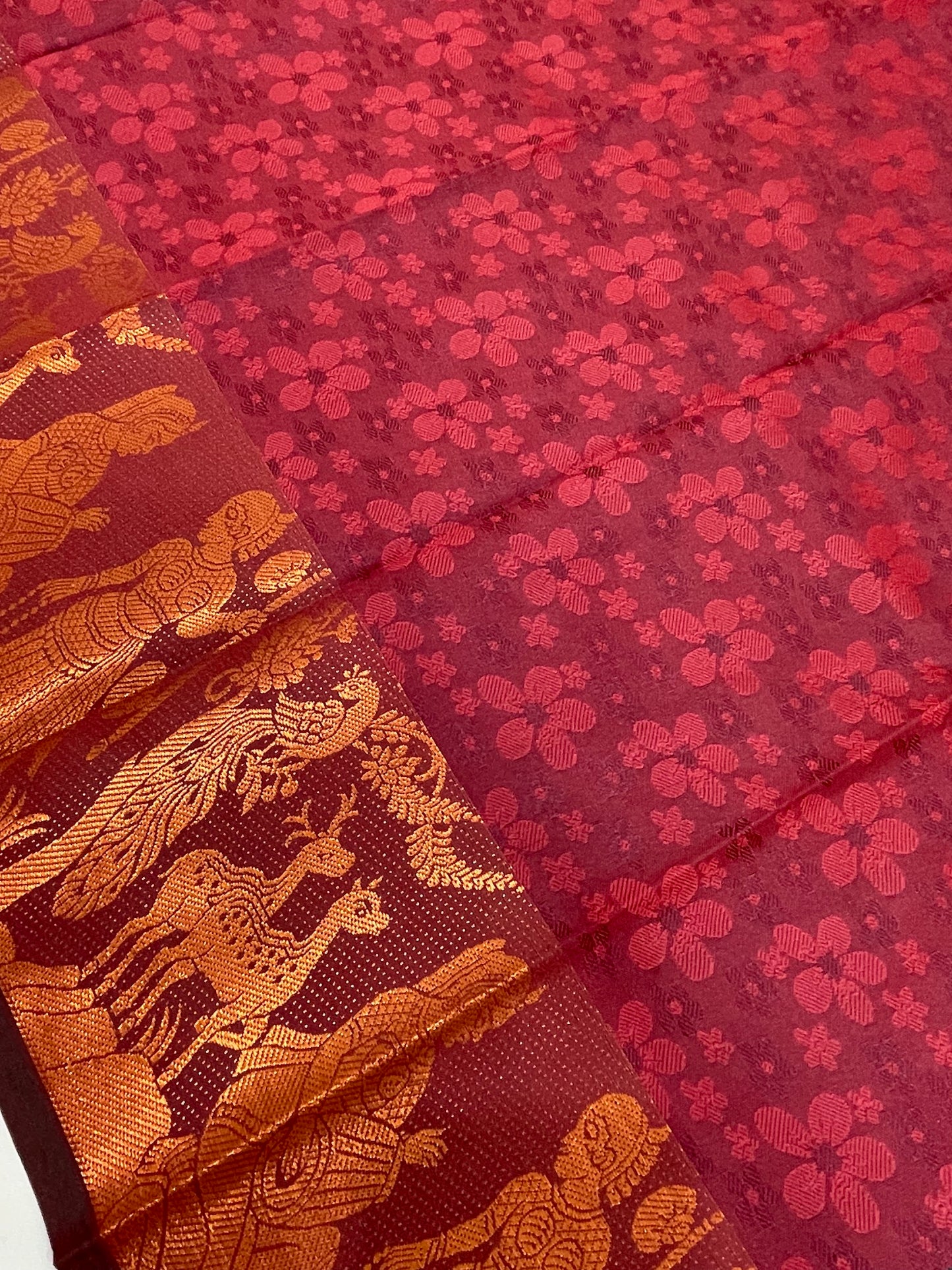 Beautiful Maroon Color Art Silk Saree In Surprise