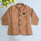 Silk Cotton Sherwani Suit With Brooch Pin In Chandler