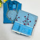 Sky Blue Color Art Silk With Printed And Stone Work Langa Sets Near Me