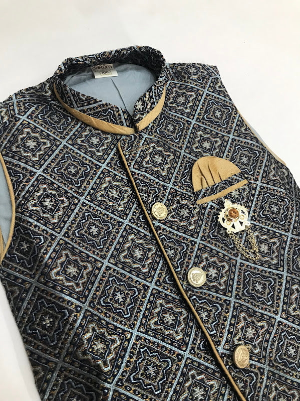 Cotton Sherwani Suit In Mesa