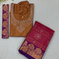 Copper And Pink Color Art Silk With Zari And Stone Work Langa Sets Near Me