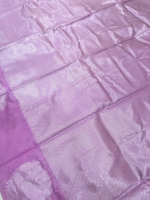 Attractive Pink Color Tissue Silk Saree In Chandler