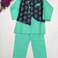 Traditional Boys Sky Blue Silk Cotton Kurta Pajama Pant And Dhoti Style Pant In Yuma