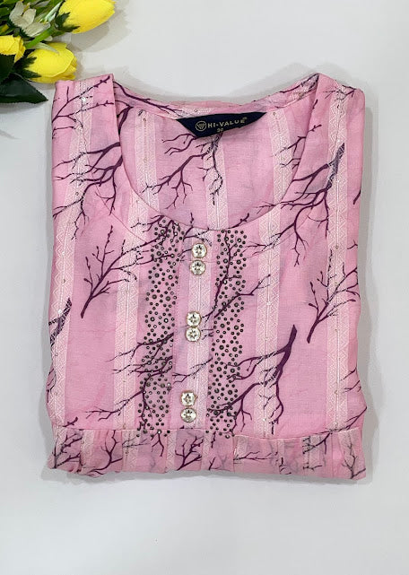 Tissue Silk Work And Stone Work Girls Kurti Near Me 