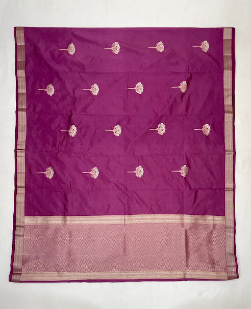 Dark Pink Color Soft Silk Saree With Blouse In USA