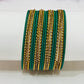 Charming Green Color Metal Bangles With Glitter Stones Near Me