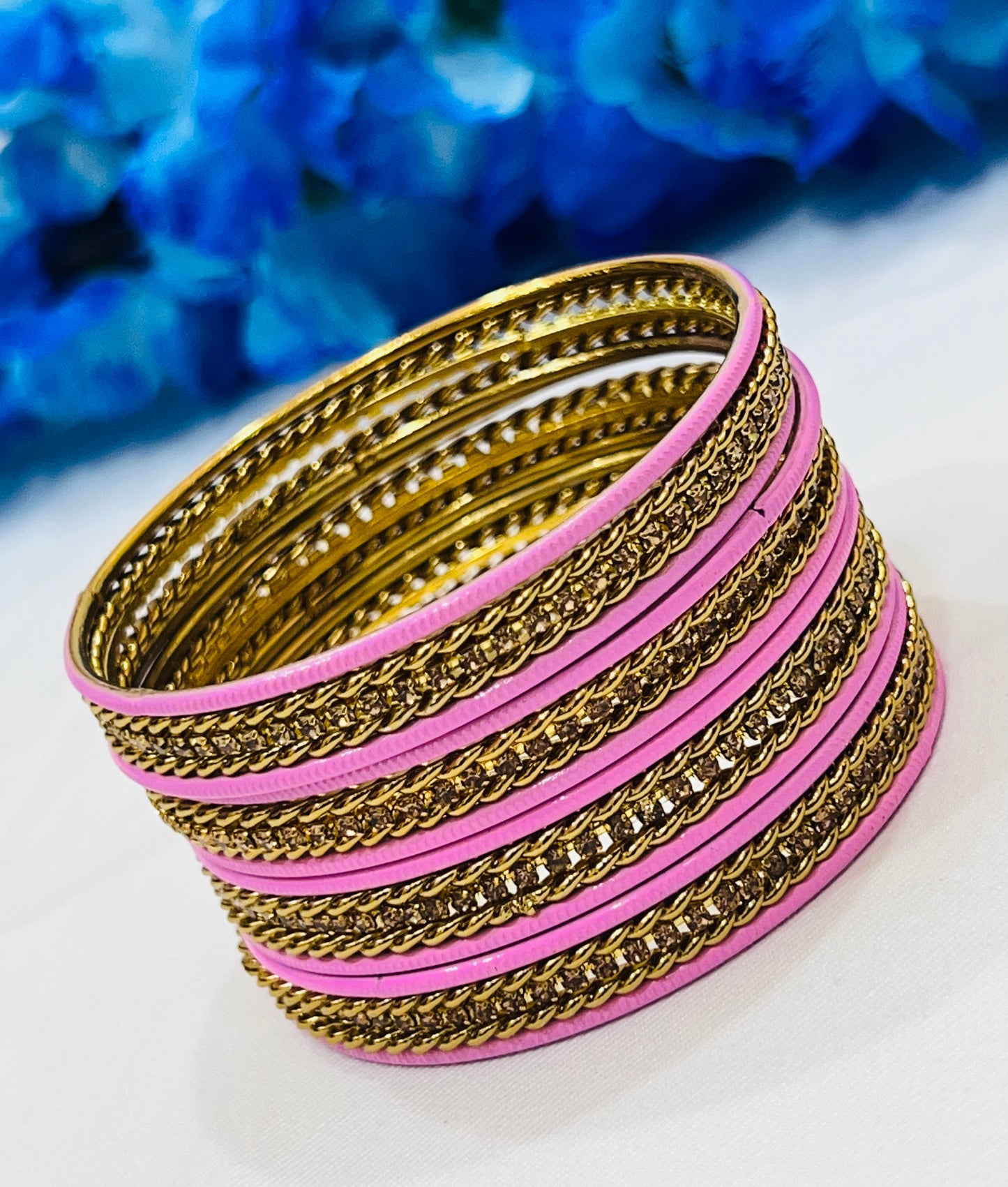 Gorgeous Pink Color Metal Bangles In Mesa