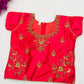 Magnificent Pink Color Satin Silk Lehenga Choli With Embroidery Work For Kids In USA