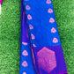 Beautiful Blue Colored Art Silk Saree In Williams